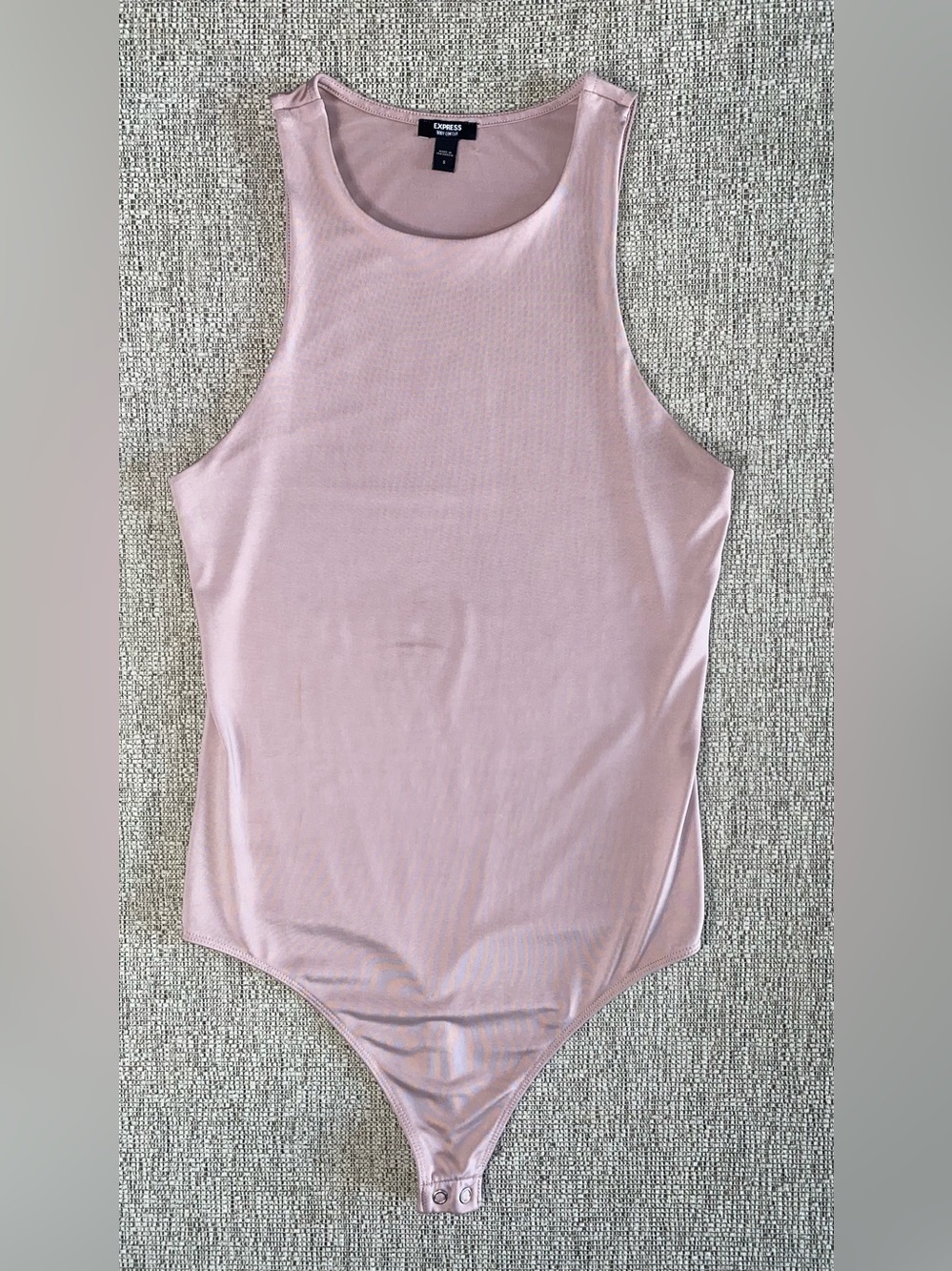 Express Blush Pink Scoop Neck Sleeveless Bodysuit